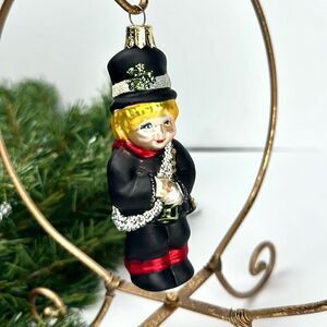 Vintage PIER 1 Blown Mercury Glass Chimney Sweep Christmas Ornament